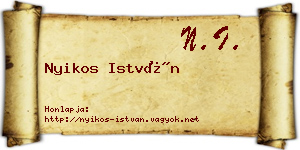 Nyikos István névjegykártya